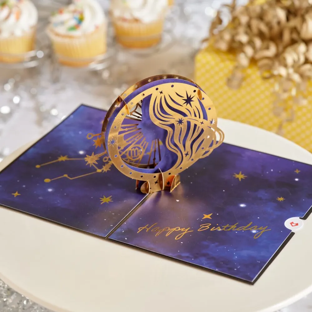 Lovepop Birthday|Her|Virgo Zodiac Birthday Pop-Up Card