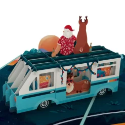 Lovepop Greeting Cards|Christmas 12/25|Wandering Santa Pop-Up Card