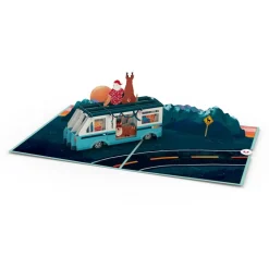 Lovepop Greeting Cards|Christmas 12/25|Wandering Santa Pop-Up Card