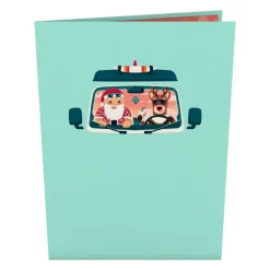 Lovepop Greeting Cards|Christmas 12/25|Wandering Santa Pop-Up Card