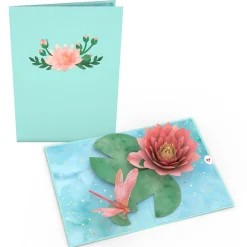 Lovepop Get Well|Mother'S Day 5/11|Water Lily Dragonfly Pop-Up Card
