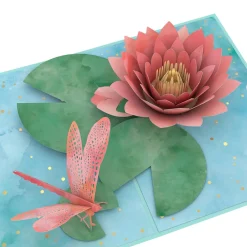 Lovepop Get Well|Mother'S Day 5/11|Water Lily Dragonfly Pop-Up Card