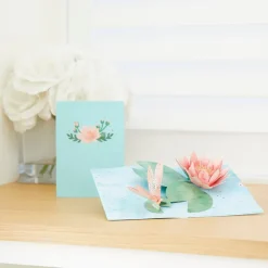 Lovepop Get Well|Mother'S Day 5/11|Water Lily Dragonfly Pop-Up Card
