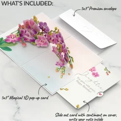Lovepop Birthday|Watercolor Orchid Birthday Pop-Up Card and Sentiment Set for Daughter