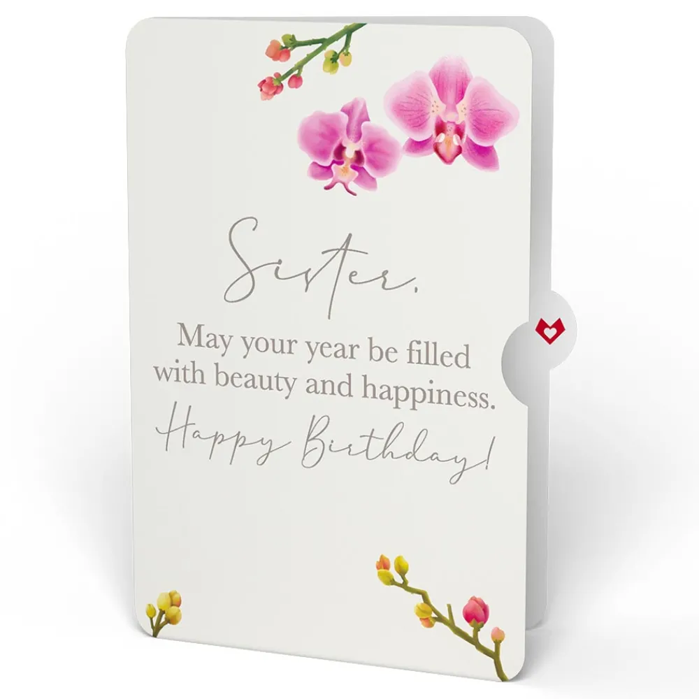 Lovepop Birthday|Watercolor Orchid Birthday Pop-Up Card and Sentiment Set for Sister