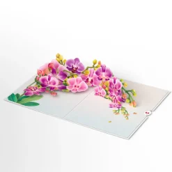Lovepop Greeting Cards|Birthday|Watercolor Orchid Pop-Up Card