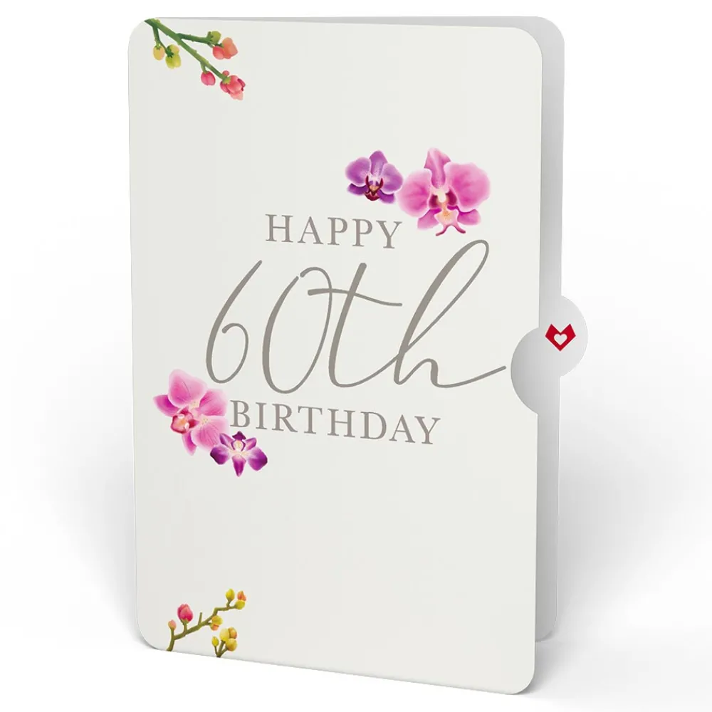 Lovepop Birthday|Watercolor Orchid 60th Birthday Pop-Up Card and Sentiment Set