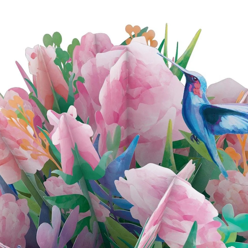 Lovepop Pop-Up Bouquets|Card & Gift Bundles|Watercolor Rose & Hummingbird Bundle