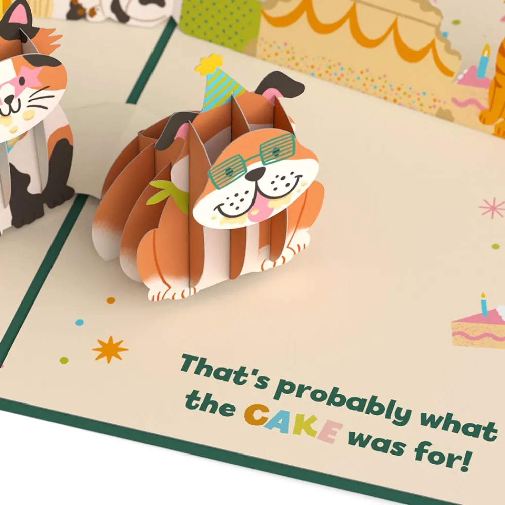 Lovepop Greeting Cards|Birthday|We Heard It's Your Birthday Dog and Cat Pop-Up Card