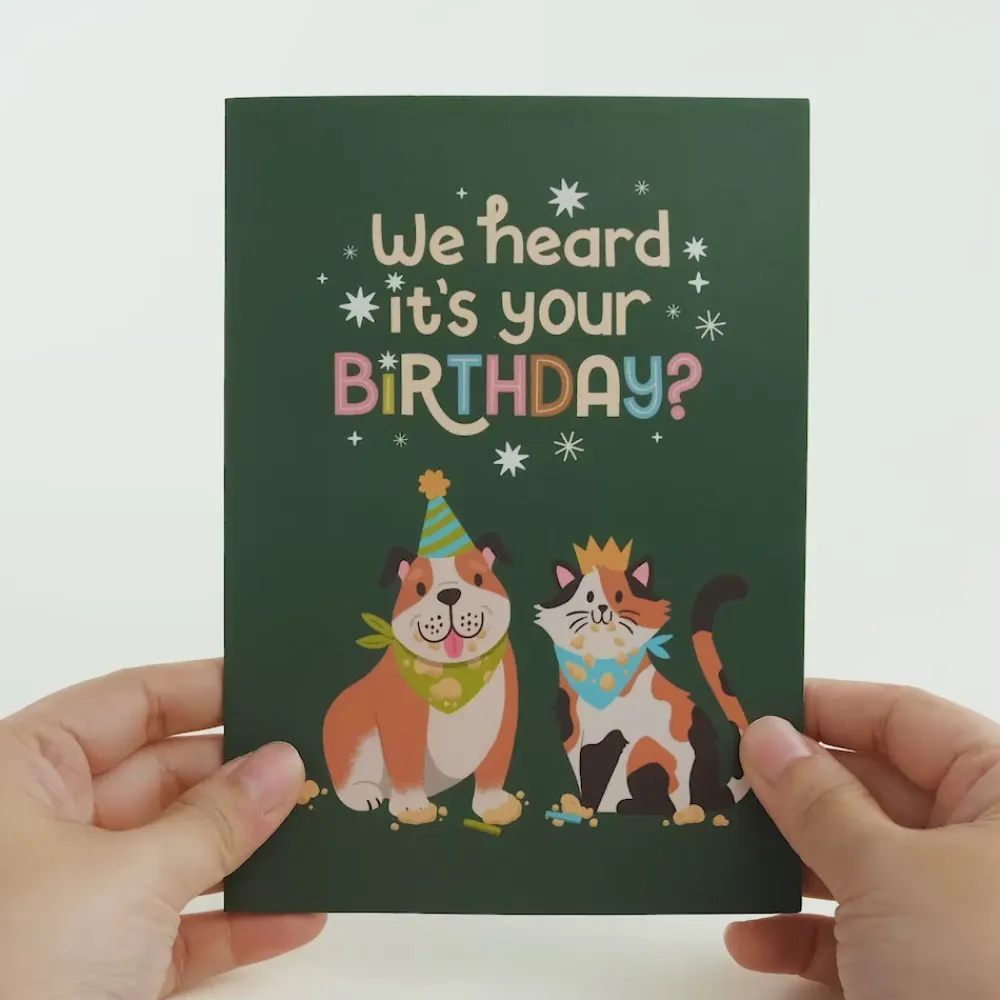 Lovepop Greeting Cards|Birthday|We Heard It's Your Birthday Dog and Cat Pop-Up Card