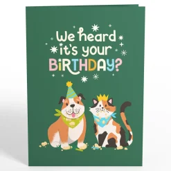 Lovepop Greeting Cards|Birthday|We Heard It's Your Birthday Dog and Cat Pop-Up Card