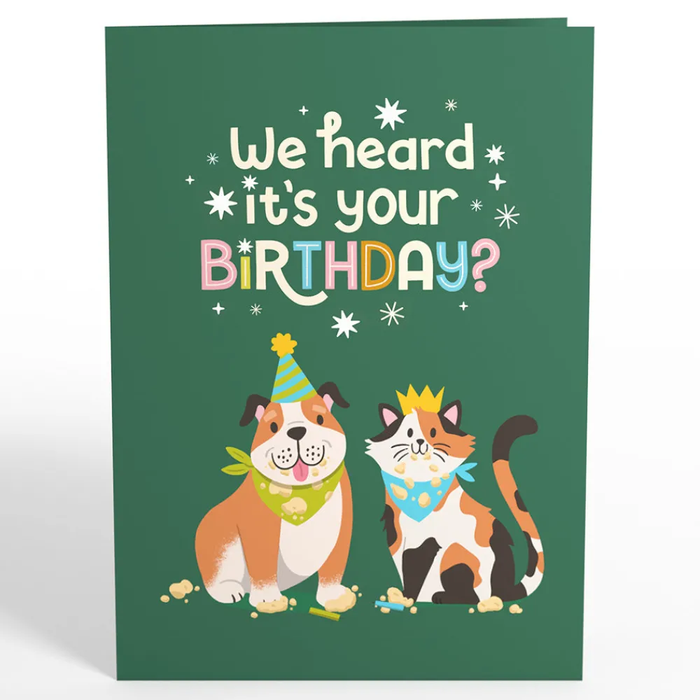 Lovepop Greeting Cards|Birthday|We Heard It's Your Birthday Dog and Cat Pop-Up Card