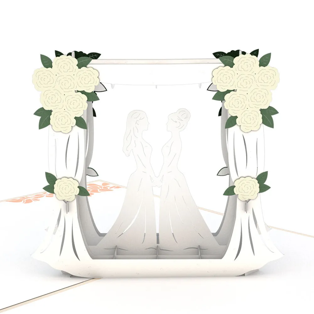 Lovepop Wedding|Lgbtq+|Wedding Couple Same Sex Female Pop-Up Card