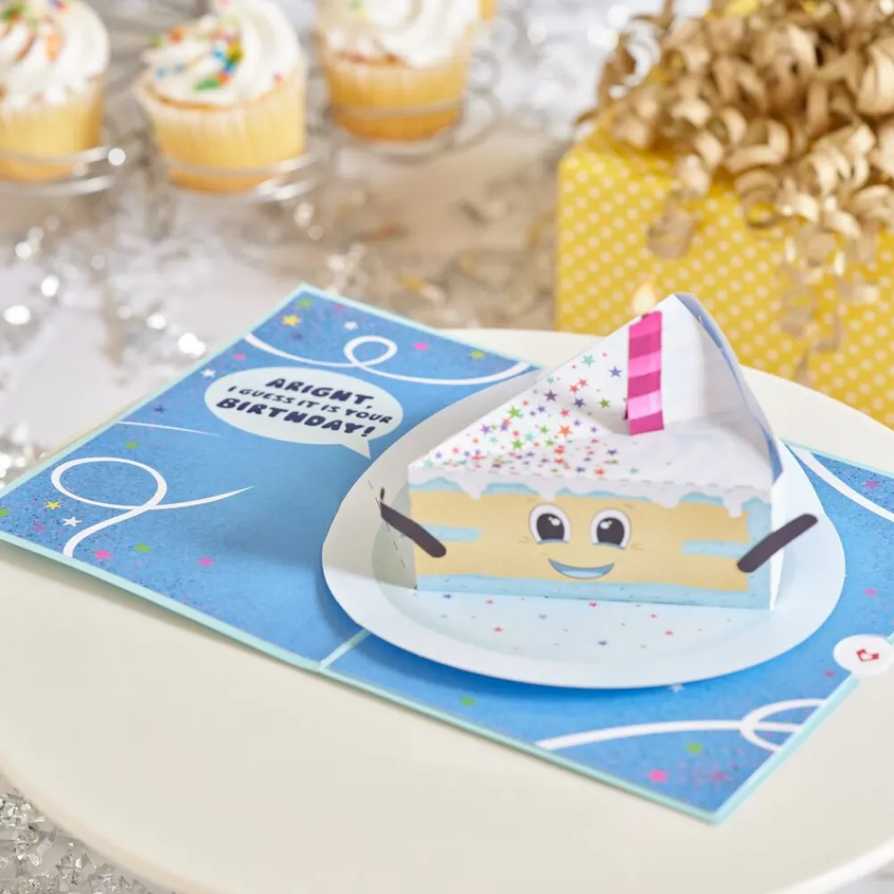 Lovepop Birthday|Whimsical Birthday Cake Slice Pop-Up Card