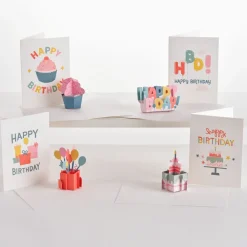 Lovepop Notecards|Birthday|Whimsical Birthday Notecards (Assorted 4-Pack)