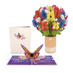 Lovepop Pop-Up Bouquets|Card & Gift Bundles|Wildflower & Monarch Butterfly Bundle