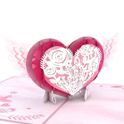 Lovepop Greeting Cards|Anniversary|Winged Heart Pop-Up Card
