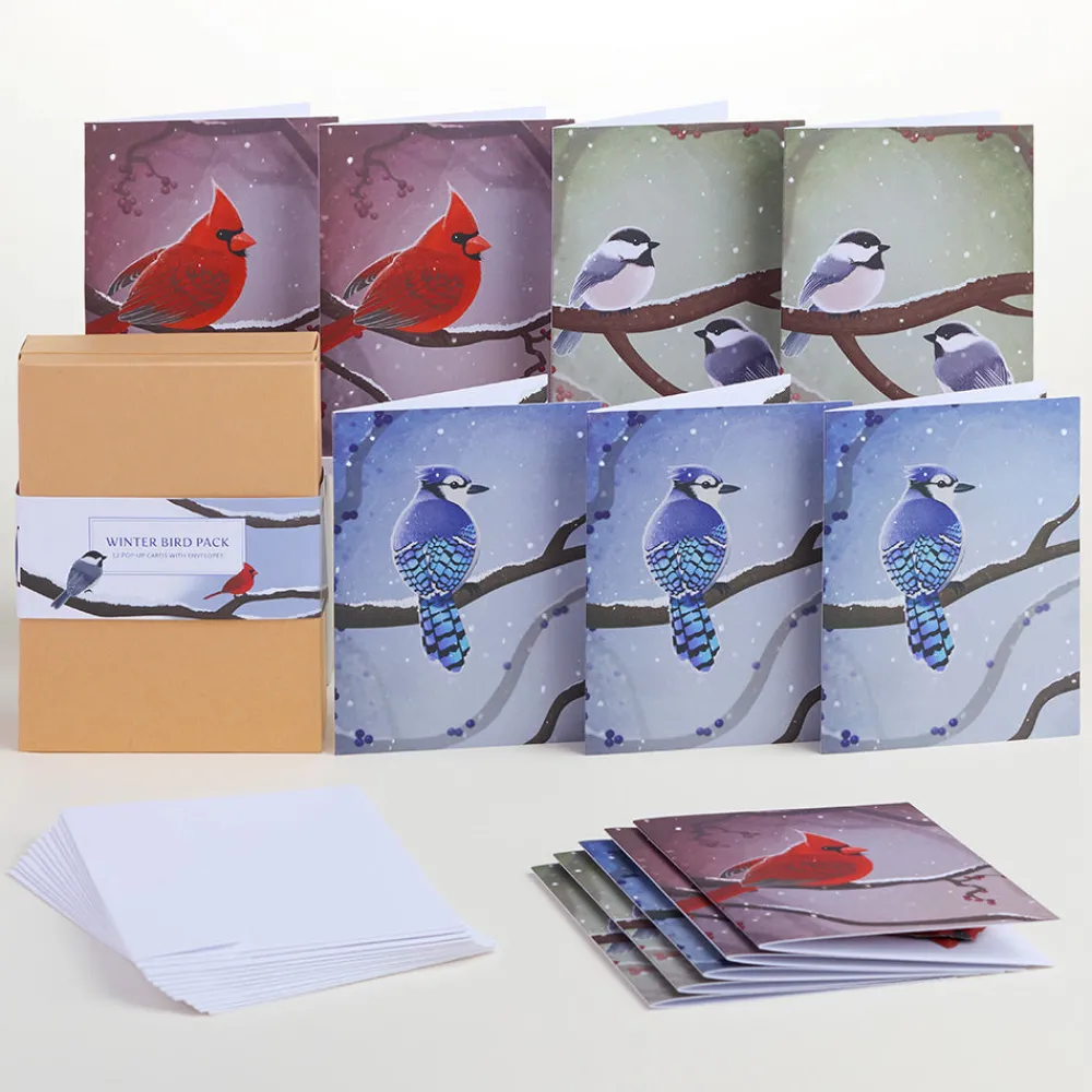 Lovepop Value Packs|Winter Bird Box Set (Assorted 12-Pack): Paperpop® Card