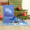 Lovepop Greeting Cards|Christmas 12/25|Winter Borealis Scene Pop-Up Card