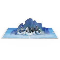 Lovepop Greeting Cards|Christmas 12/25|Winter Borealis Scene Pop-Up Card