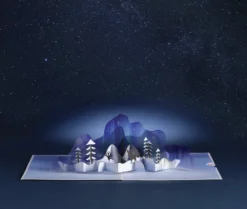 Lovepop Greeting Cards|Christmas 12/25|Winter Borealis Scene Pop-Up Card