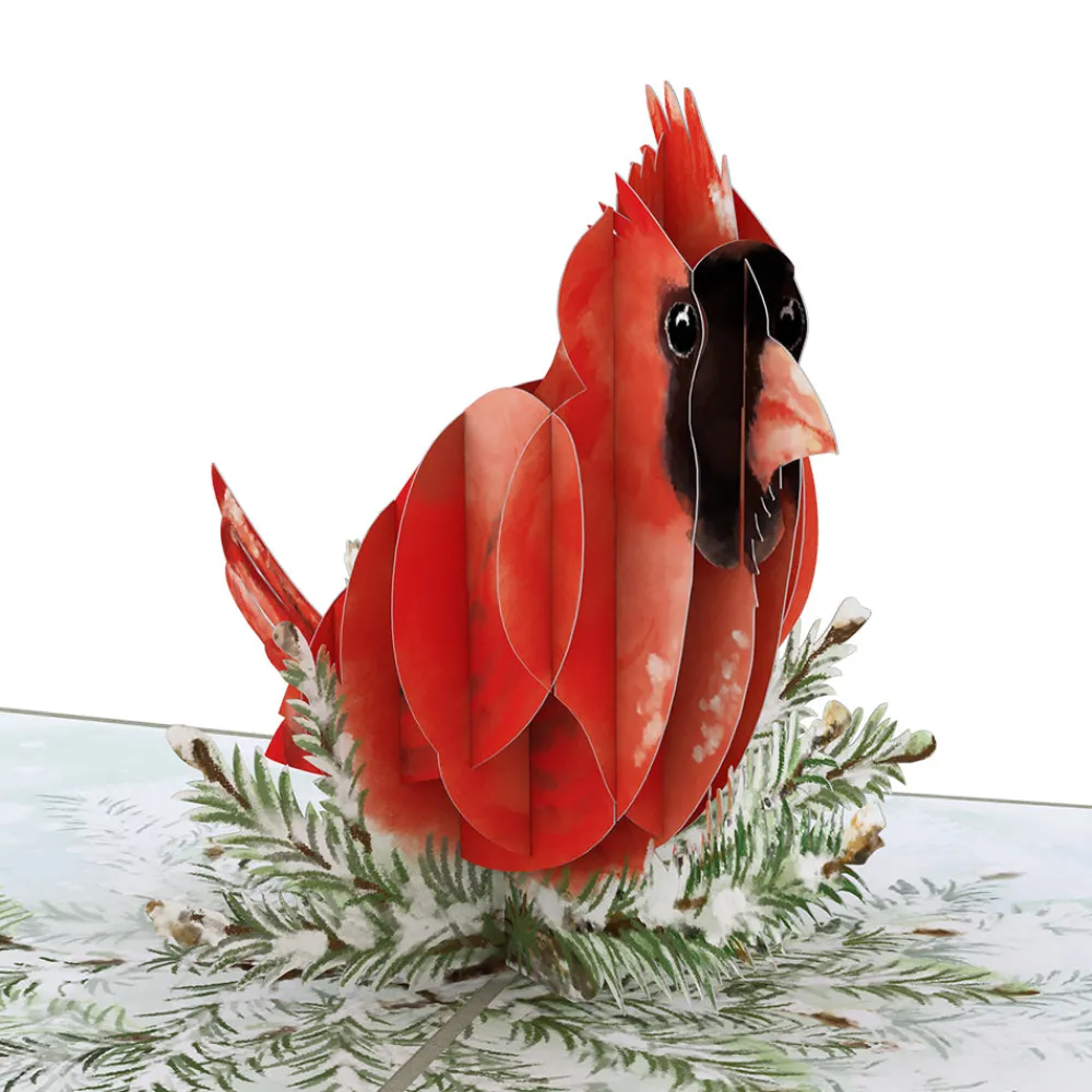 Lovepop Greeting Cards|Just Because|Winter Cardinal Pop-Up Card