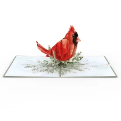 Lovepop Greeting Cards|Just Because|Winter Cardinal Pop-Up Card