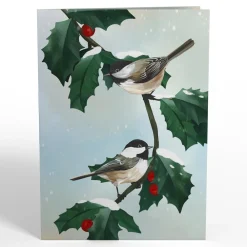 Lovepop Greeting Cards|Winter Chickadees Pop-Up Card