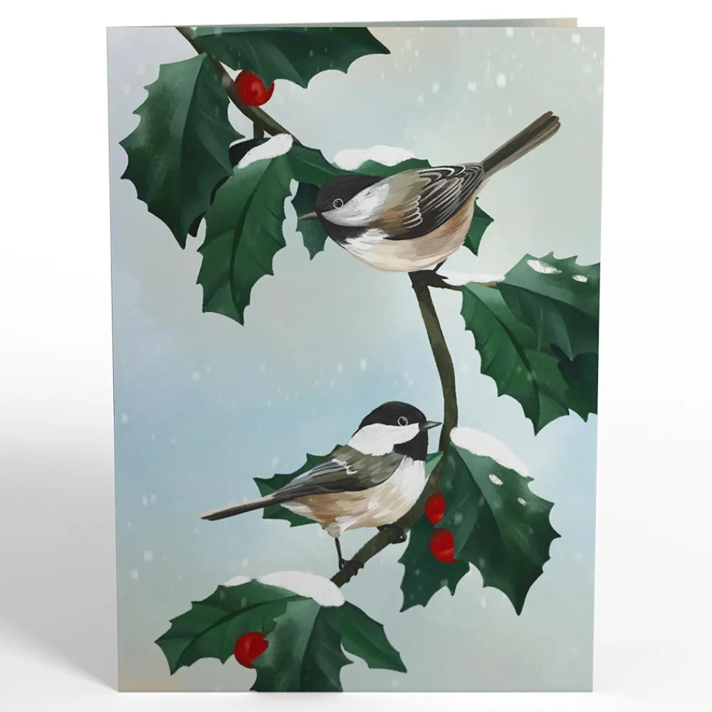 Lovepop Greeting Cards|Winter Chickadees Pop-Up Card
