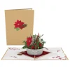 Lovepop Greeting Cards|Christmas 12/25|Winter Flower Basket Pop-Up Card