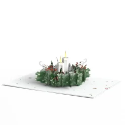 Lovepop Greeting Cards|Christmas 12/25|Winter Greens Christmas Candle Pop-Up Card