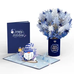 Lovepop Pop-Up Bouquets|Card & Gift Bundles|Winter Holiday Gnome Bundle