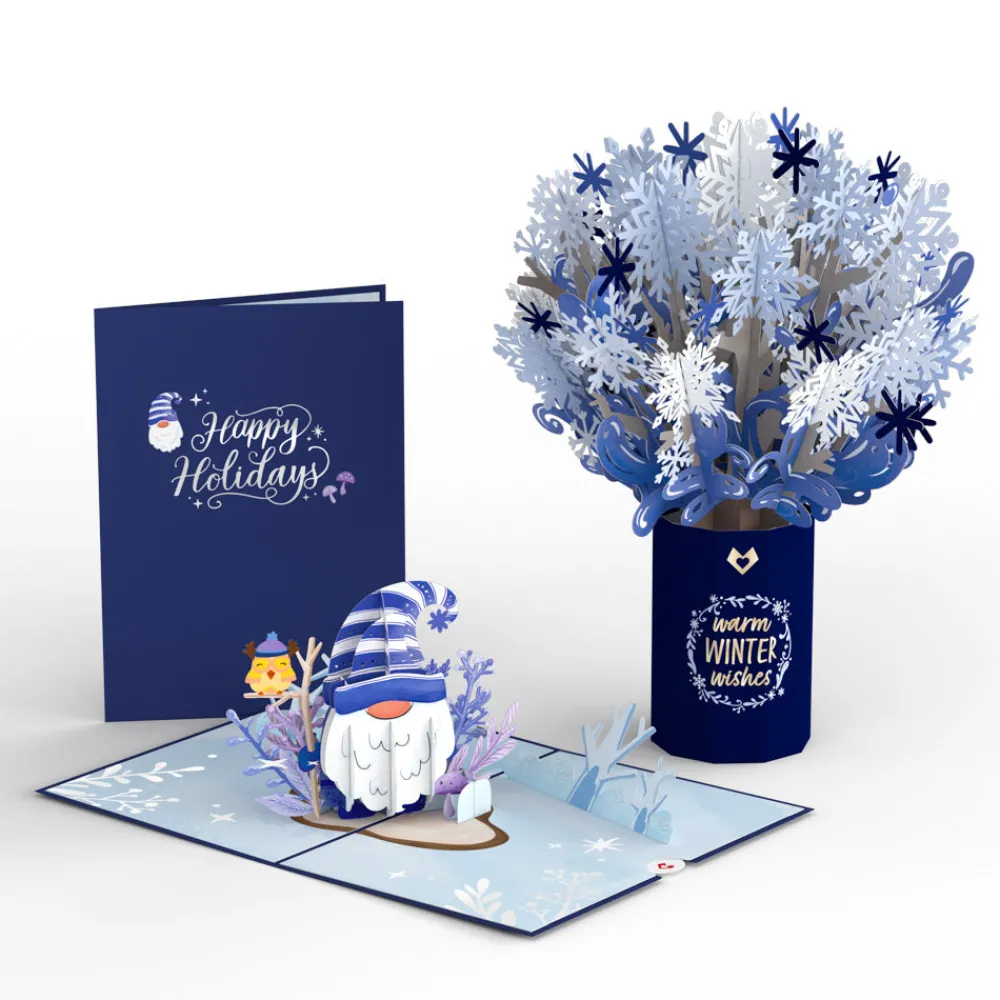 Lovepop Pop-Up Bouquets|Card & Gift Bundles|Winter Holiday Gnome Bundle
