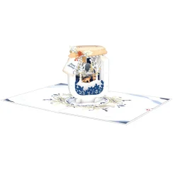 Lovepop Greeting Cards|Christmas 12/25|Winter Jar Pop-Up Card