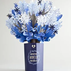 Lovepop Pop-Up Bouquets|Card & Gift Bundles|Winter Wishes Blue Jay Bundle