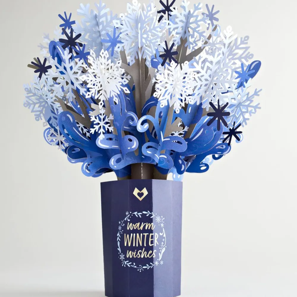 Lovepop Pop-Up Bouquets|Card & Gift Bundles|Winter Wishes Blue Jay Bundle