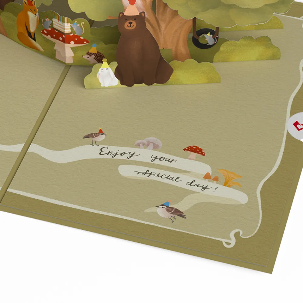 Lovepop Greeting Cards|Birthday|Woodland Birthday Party Pop-Up Card