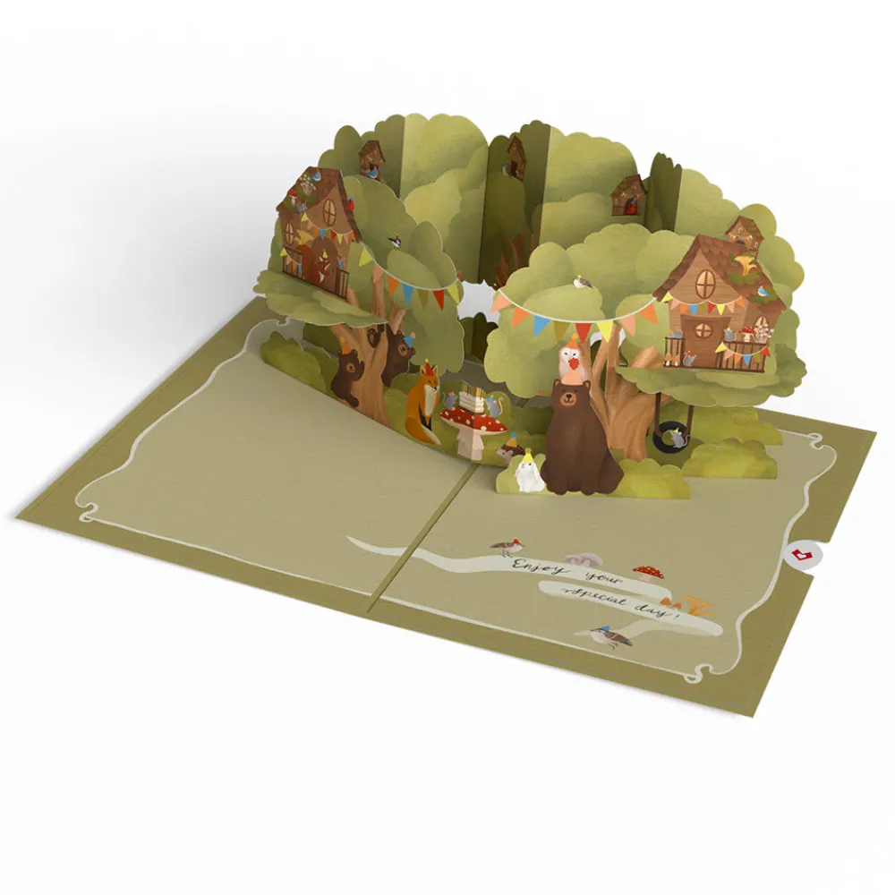 Lovepop Greeting Cards|Birthday|Woodland Birthday Party Pop-Up Card
