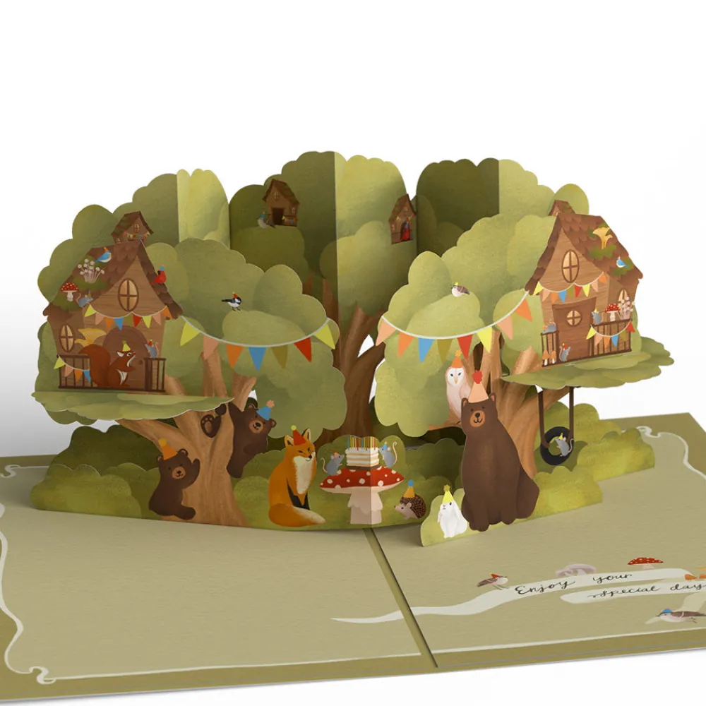 Lovepop Greeting Cards|Birthday|Woodland Birthday Party Pop-Up Card