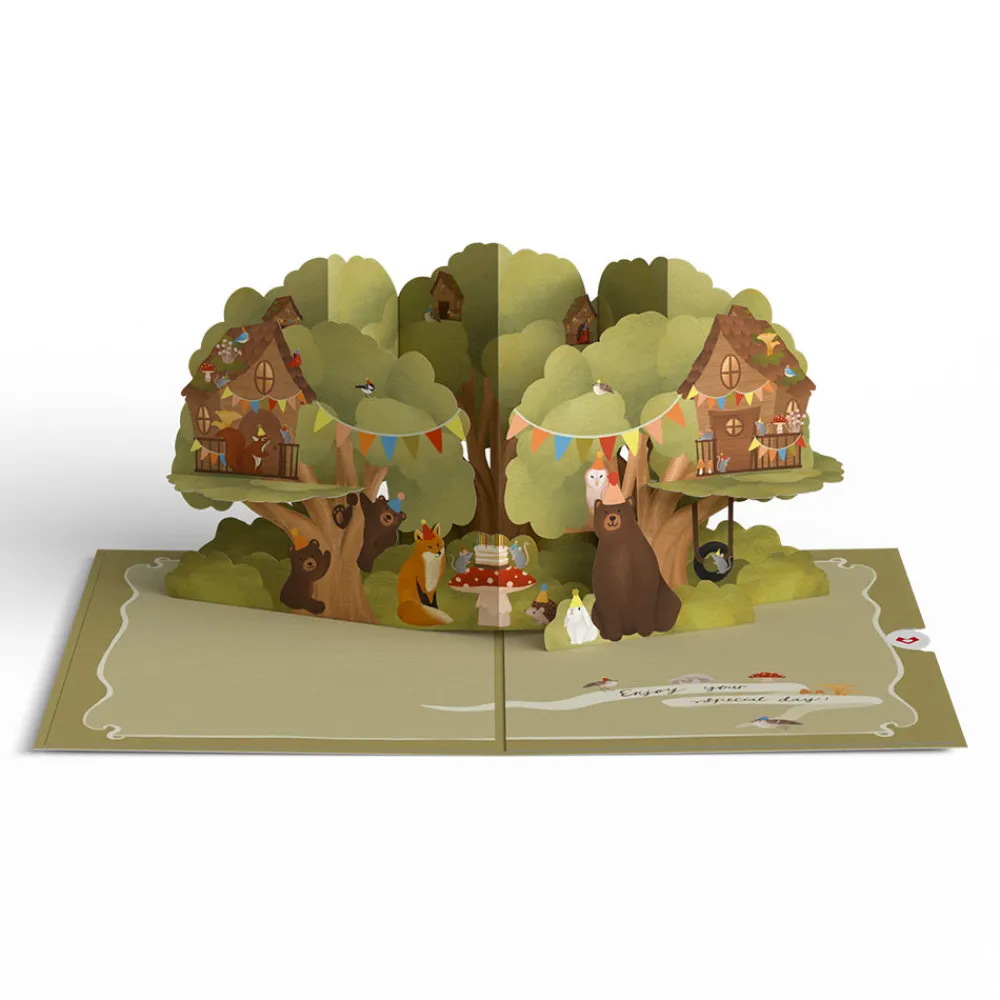 Lovepop Greeting Cards|Birthday|Woodland Birthday Party Pop-Up Card