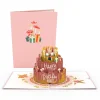 Lovepop Birthday|Her|Woodland Gnomes Birthday Cake Pop-Up Card