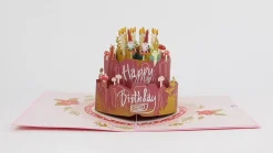 Lovepop Birthday|Her|Woodland Gnomes Birthday Cake Pop-Up Card