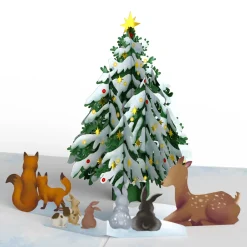 Lovepop Greeting Cards|Christmas 12/25|Woodland White Christmas Pop-Up Card