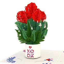Lovepop Pop-Up Bouquets|Anniversary|XOXO Card with Mini Bouquet