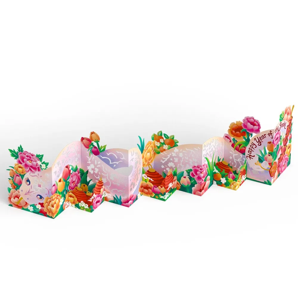 Lovepop Decor|Year of the Snake Lunar New Year Loooooong Card™ (Expands to 2 feet)
