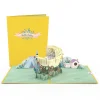 Lovepop Greeting Cards|Baby|Yellow Baby Carriage Pop-Up Card