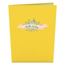 Lovepop Greeting Cards|Baby|Yellow Baby Carriage Pop-Up Card