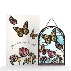 Lovepop Suncatcher Cards|Decor|You Are So Loved Butterflies Suncatcher Card