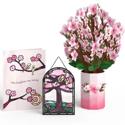 Lovepop Pop-Up Bouquets|Card & Gift Bundles|You Brighten My World Birds Suncatcher Card & Pop-Up Bouquet Bundle