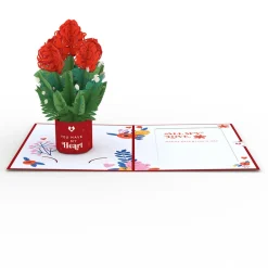 Lovepop Pop-Up Bouquets|Anniversary|You Have My Heart Card with Mini Bouquet